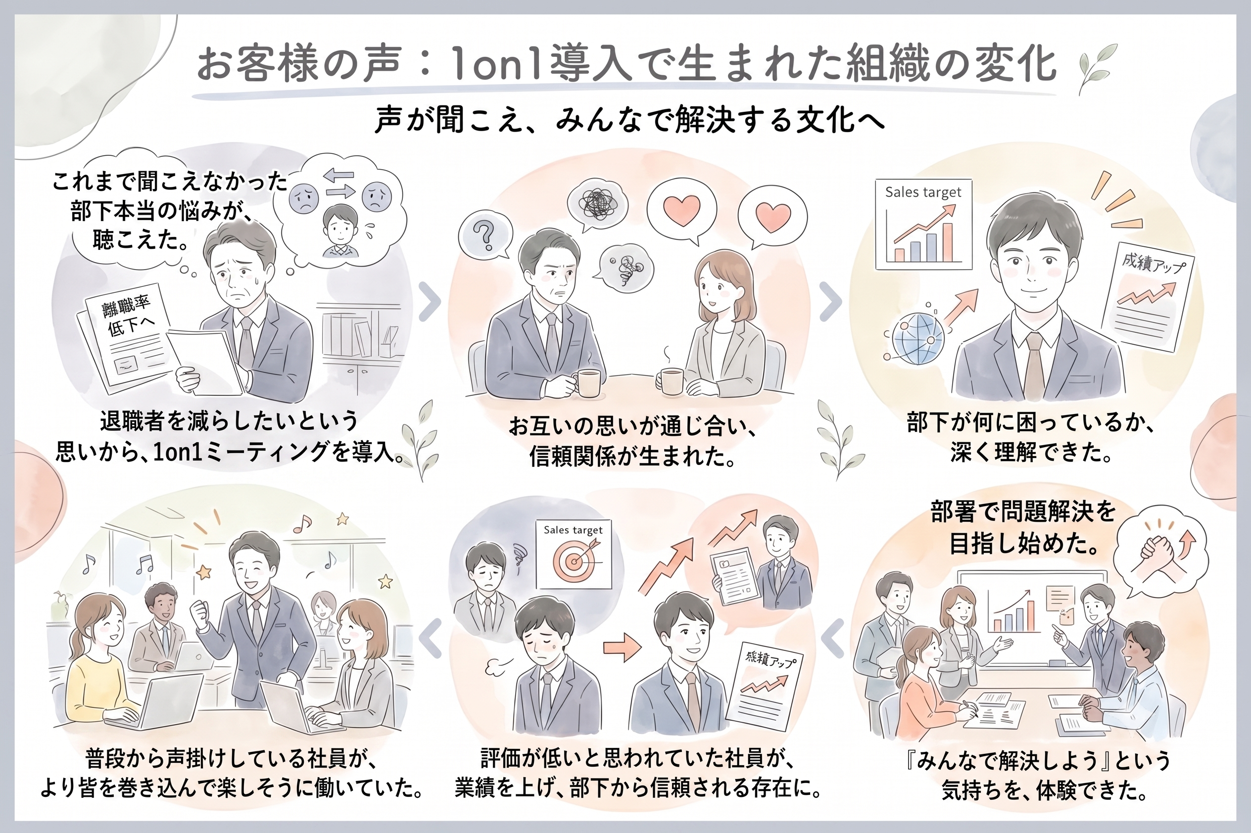 お客様の声:1on1導入で生まれた組織の変化